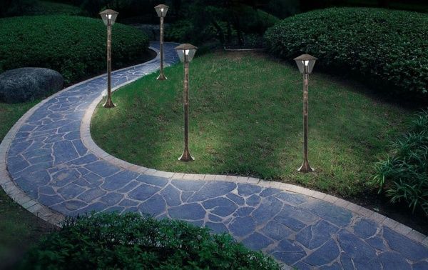 Фонарный столб Niagara ELNX-34076-PI E27 60 Вт IP44 античная латунь 