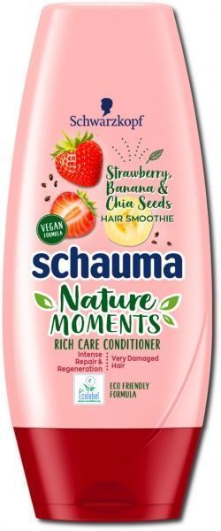 Кондиционер Schauma Nature Moment Клубника, банан и семена чиа для очень поврежденных волос 200 мл