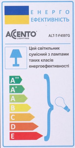 Настільна лампа Accento lighting 1x40 Вт E14 бежевий ALT-T-F4597G