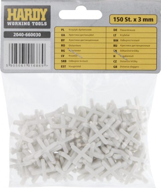 Крестики дистанционные Hardy 3 мм 2040-660030