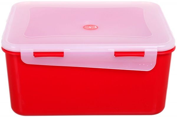 Контейнер Фиеста 6 л прямоугольный красныйвый Алеана