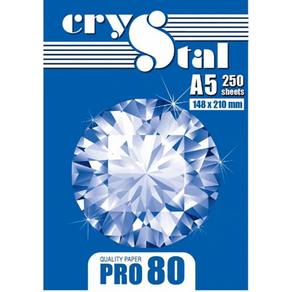 Бумага Crystal A5 80 г/м PRO белый 