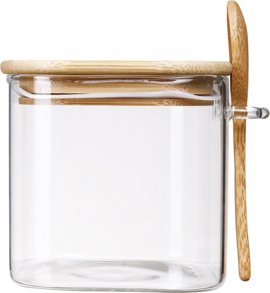 Ємність для зберігання з бамбуковою кришкою та ложкою 600 мл S&T