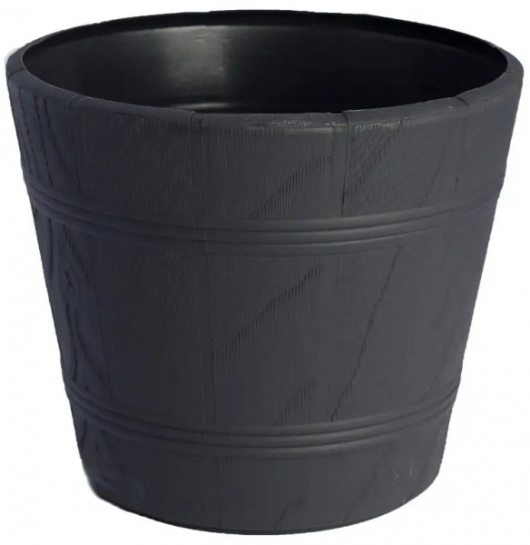 Вазон пластиковий Form Plastic Дерево Ельба-6 круглий 25 л антрацит матовий (0905-014) 