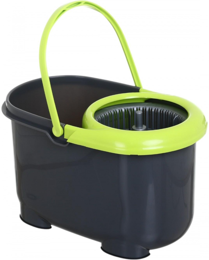 Комплект швабра и ведро с механическим отжимом для пола OBERY 2 в 1 16 см в ассортименте