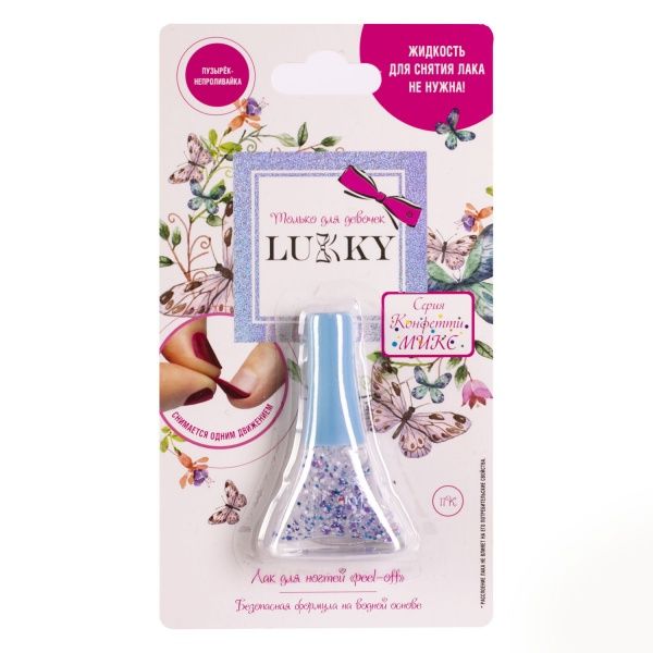 Лак для нігтів Lukky Конфетті Мікс Т16753