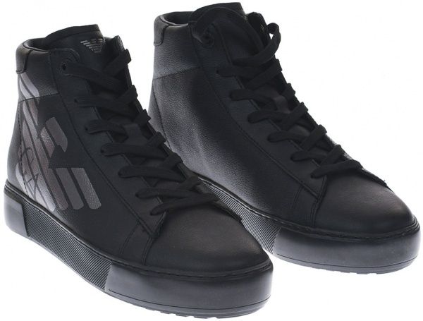 Кросівки EA7 LEATHER_SNEAKER X8Z001-XK119-K001 р.9,5 чорний