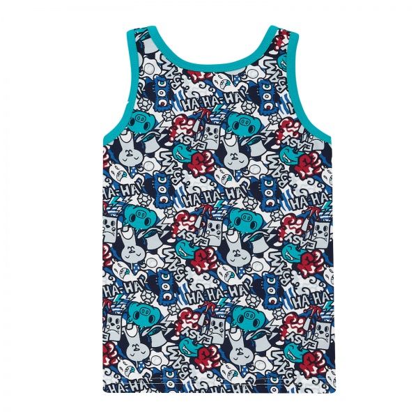 Майка для мальчиков Bibo 44032 р.128 белый с зеленым 