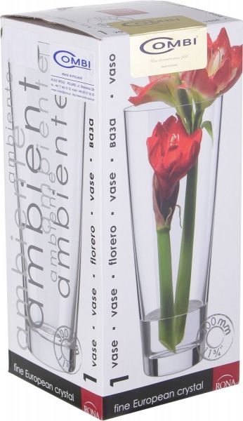 Ваза стеклянная золотая Snake 13,2х30 см Combi