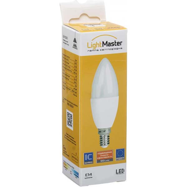 Лампа світлодіодна LightMaster LB-620 6 Вт C37 матова E14 220 В 4000 К 