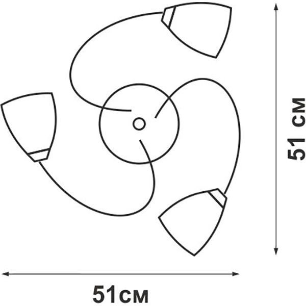 Люстра стельова Vitaluce V1541/3PL 3x60 Вт E14 білий із зеленим 