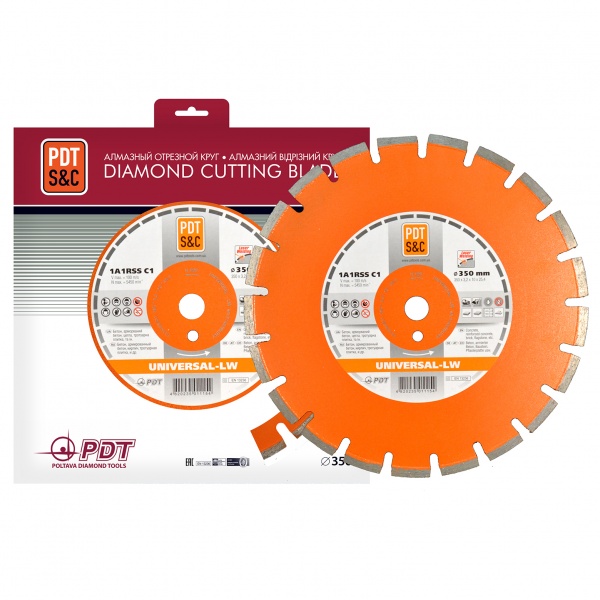 Диск алмазний відрізний PDT 1A1RSS/C1 350x3,2x25,4 бетон, асфальт 71301BASPH