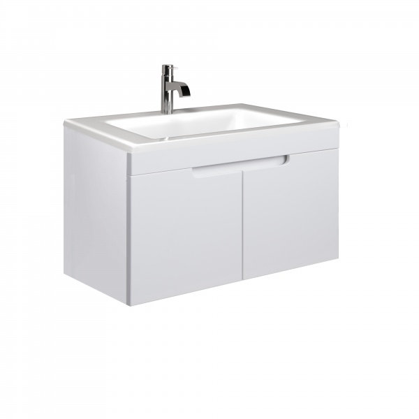 Тумба подвесная Мойдодыр Смарт 70-А с умывальником Амальфи 70