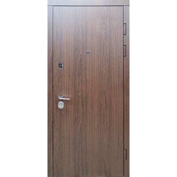 Дверь входная Булат Гарант гладкая 156 Уличная дуб темный 2050x950мм правая