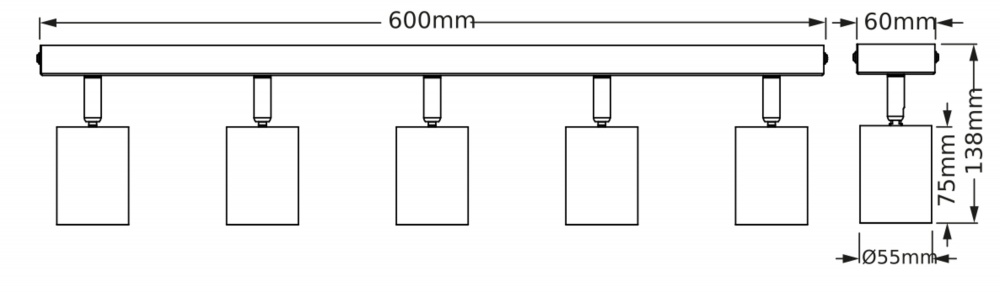 Спот Osram Elemental 5xGU10 белый