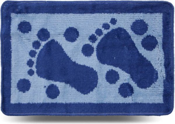 Коврик для ванной комнаты Dariana Лапки 40х60 синий