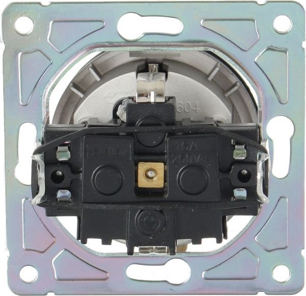 Механізм розетки HausMark Bela з кришкою чорний SNG-SCP.RD20MG1WGC-BK