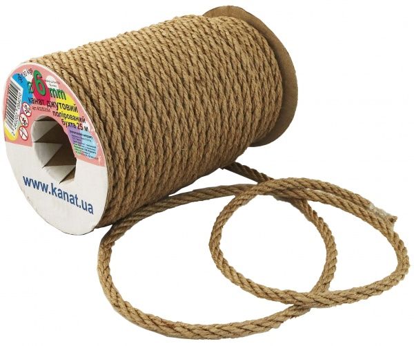 Канат Радосвіт джутовый полированный 6 мм коричневый