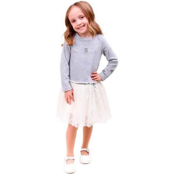 Сукня Sasha 4746 р.128 сірий/молочний