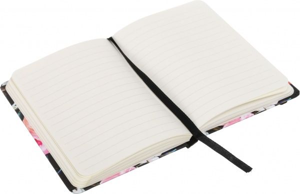 Блокнот Літні квіти 10,5x14,5 см чорний