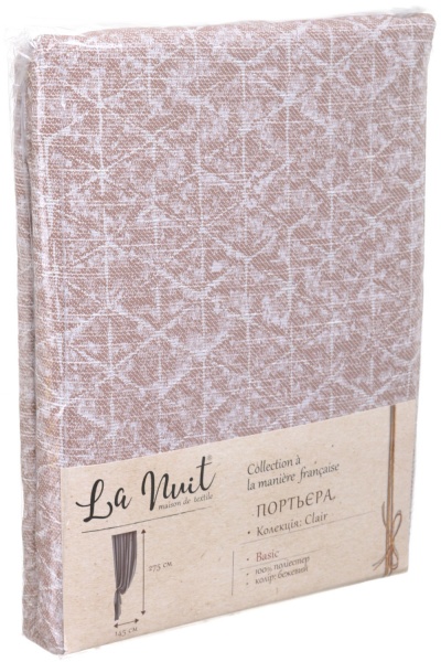 Портьера Clair 145х275 см бежевый La Nuit