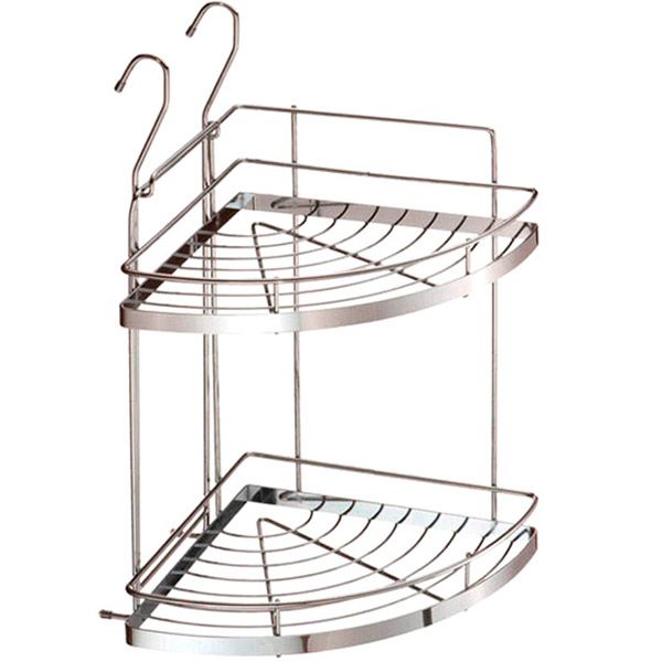 Полка на рейлинг Lemax yj-g209a угловая двухъярусная малая 230х230х440 мм хром