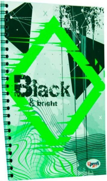 Книга для записей Office Black & Bright А5 40 листов green Uprofi plan