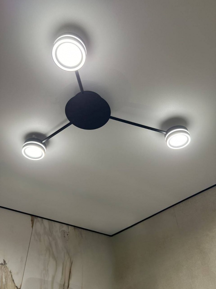 Люстра стельова Светкомплект G NURE 3xGX53 чорний