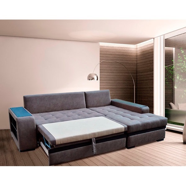 Диван угловой Портленд Vаvilon 03 правый 2550x1700x820 мм коричневый 