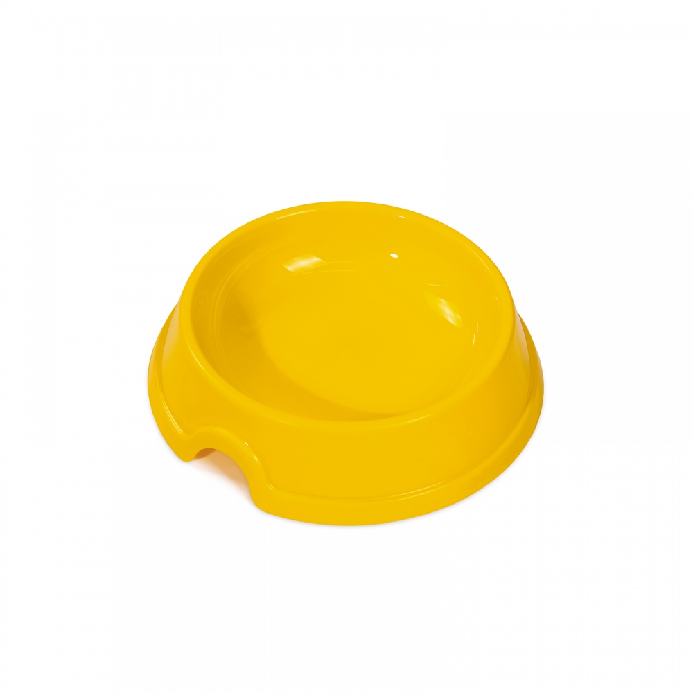 Миска Природа для кота плоска 0,2 л жовта