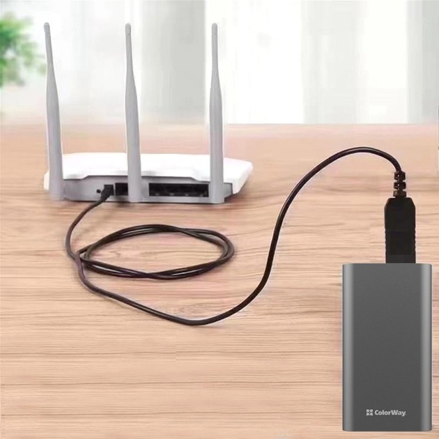 Кабель ColorWay 9V (USB-DC 5.5х2.5mm) 1 м чорний (CW-CBUD066-BK)