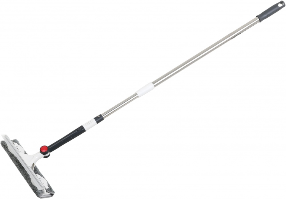 Швабра для вікон та дзеркал OBERY зі склизом 2в1 28 см сірий