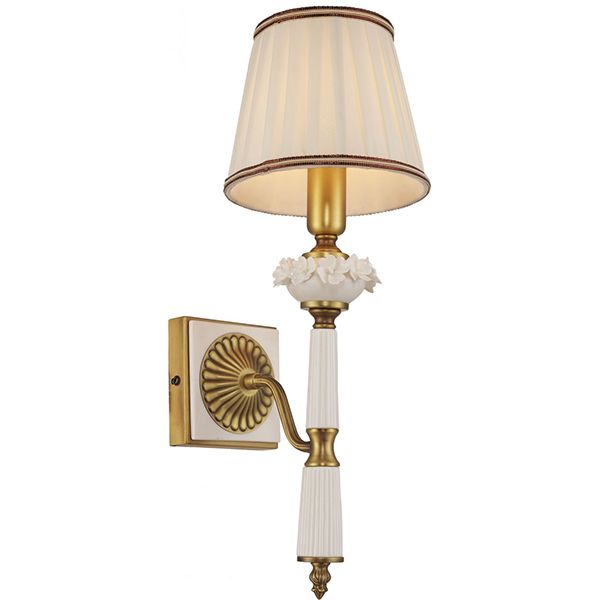 Бра Altalusse INL-6122W-01 золота латунь/білий