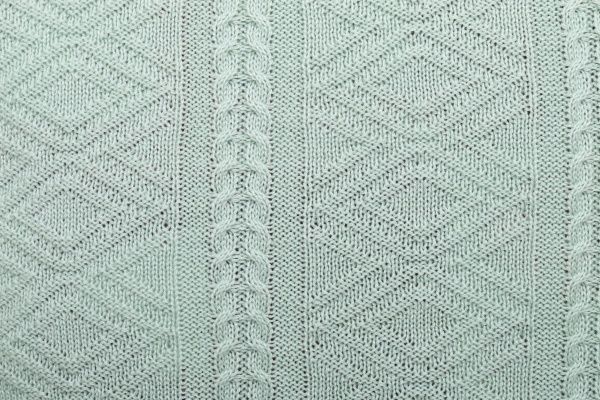 Наволочка декоративна ажурна 45x45 см м'ятний Прованс 