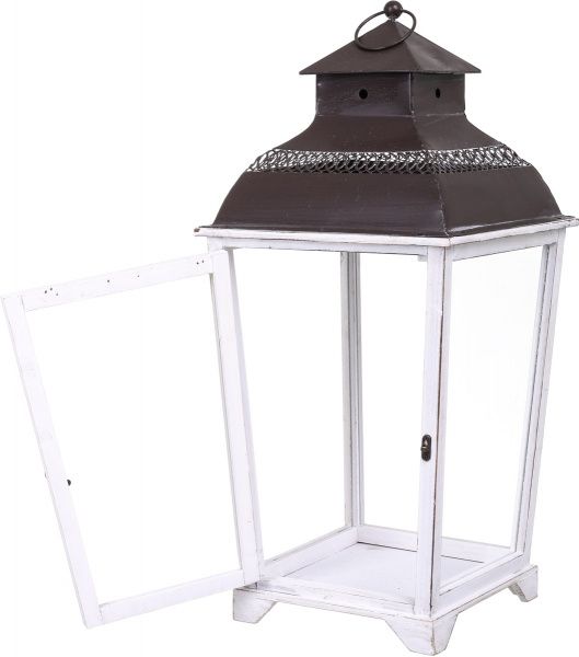 Подсвечник-фонарь Хельсинки деревянный 30х30х65 см