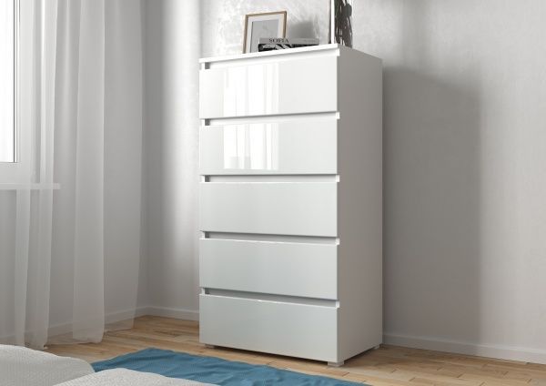 Комод Андора-3 нимфея альба/белый глянец 