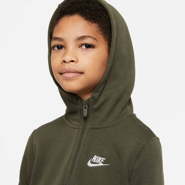 Джемпер Nike B NSW CLUB HZ CQ4297-325 р. M зеленый