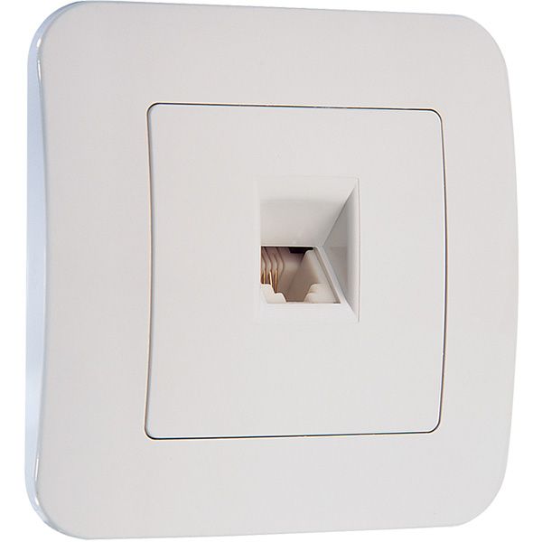 Розетка телефонная Makel Lillium Natural TF RG-11 белый 55014