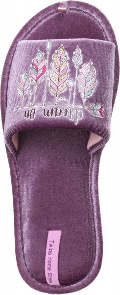 Капці домашні Twins велюрові HS-VL р. 36/37 ліловий 