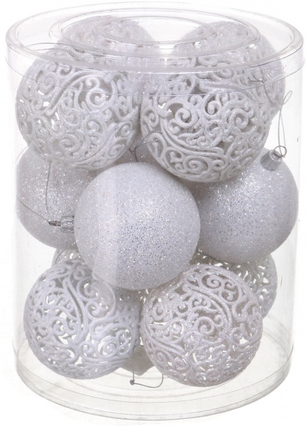 Набор елочных шаров Комплект № 87 d 80 мм 12 шт./уп.