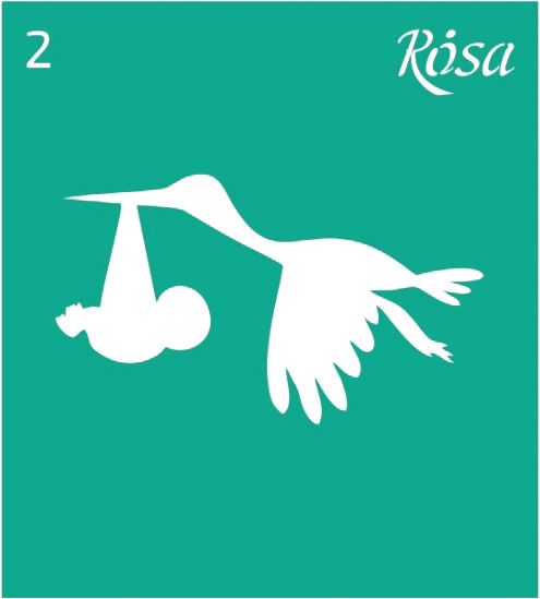 Трафарет багаторазовий самоклейкий №2 90х100 мм Rosa Talent