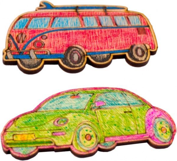 Іграшка дерев'яна Зірка магніт Транспорт