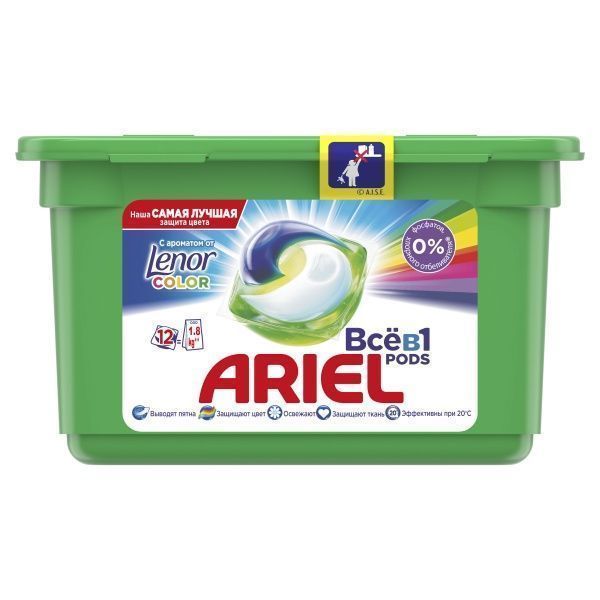 Капсулы для машинной стирки Ariel Pods Все-в-1 Touch of Lenor Fresh 12 шт.