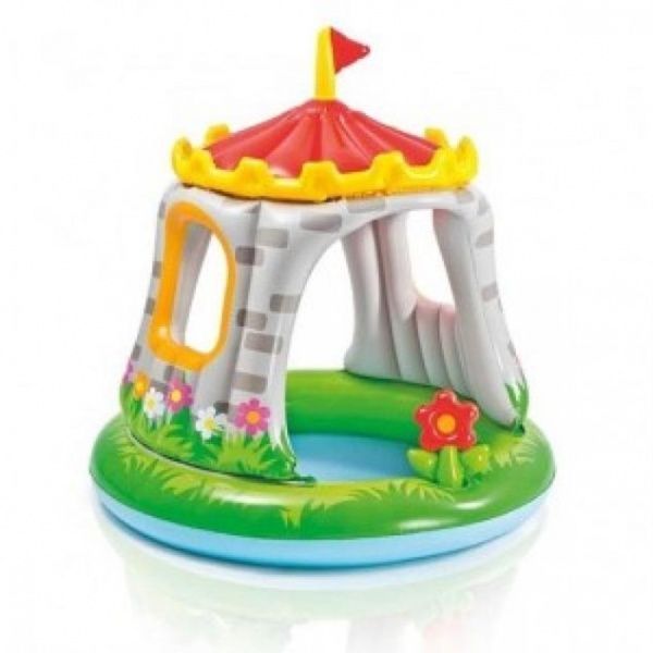 Басейн Intex 57122, дитячий з навісом, замок 122-122см