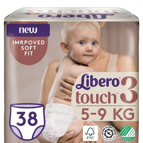 Підгузки-трусики Libero Touch 3 5-9 кг 38 шт.