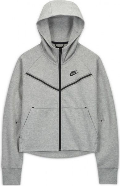 Джемпер Nike W NSW TCH FLC WR HOODIE FZ CW4298-063 р. XL сірий меланж