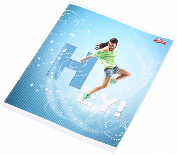 Тетрадь школьная с глитером 60 листов в клеточку в ассортименте Мечты сбываются