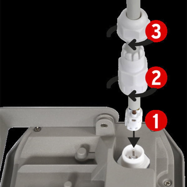 Прожектор светодиодный Brennenstuhl AL 2000 уличный 20 Вт IP44 серый 1178020 