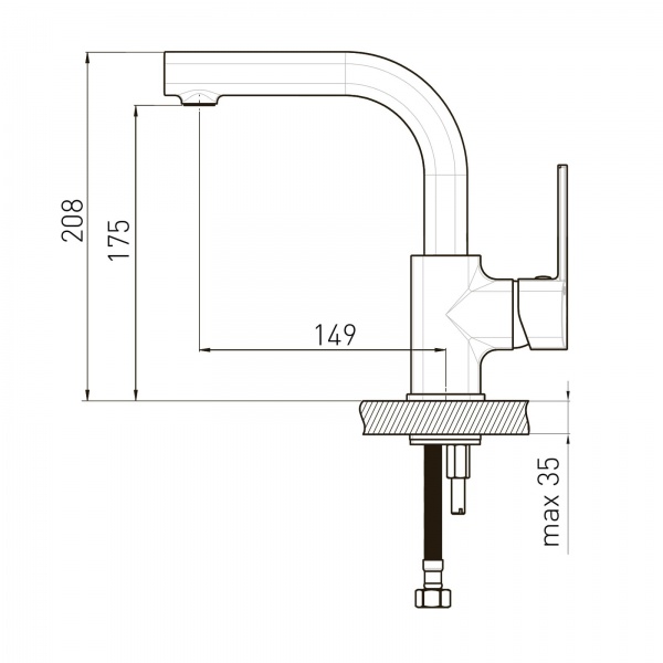 Смеситель для умывальника VOLLE Sota 1538.010201