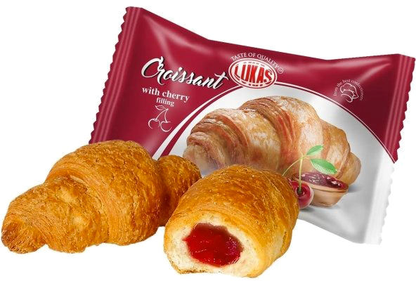 Круасан Лукас з вишневим наповнювачем 450 г (4823054611789) 450 г 